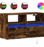 VidaXL Tv-wandmeubel met LED-verlichting 80x31x45 cm gerookt eiken