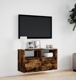 VidaXL Tv-wandmeubel met LED-verlichting 80x31x45 cm gerookt eiken