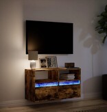 VidaXL Tv-wandmeubel met LED-verlichting 80x31x45 cm gerookt eiken