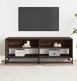 VidaXL Tv-meubel 120,5x40x46 cm bewerkt hout metaal bruin eikenkleur