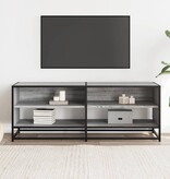 VidaXL Tv-meubel 120,5x40x46 cm bewerkt hout metaal grijs sonoma eiken