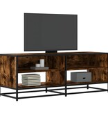 VidaXL Tv-meubel 120,5x40x46 cm bewerkt hout metaal gerookt eikenkleur