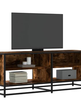 VidaXL Tv-meubel 120,5x40x46 cm bewerkt hout metaal gerookt eikenkleur