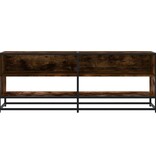 VidaXL Tv-meubel 120,5x40x46 cm bewerkt hout metaal gerookt eikenkleur