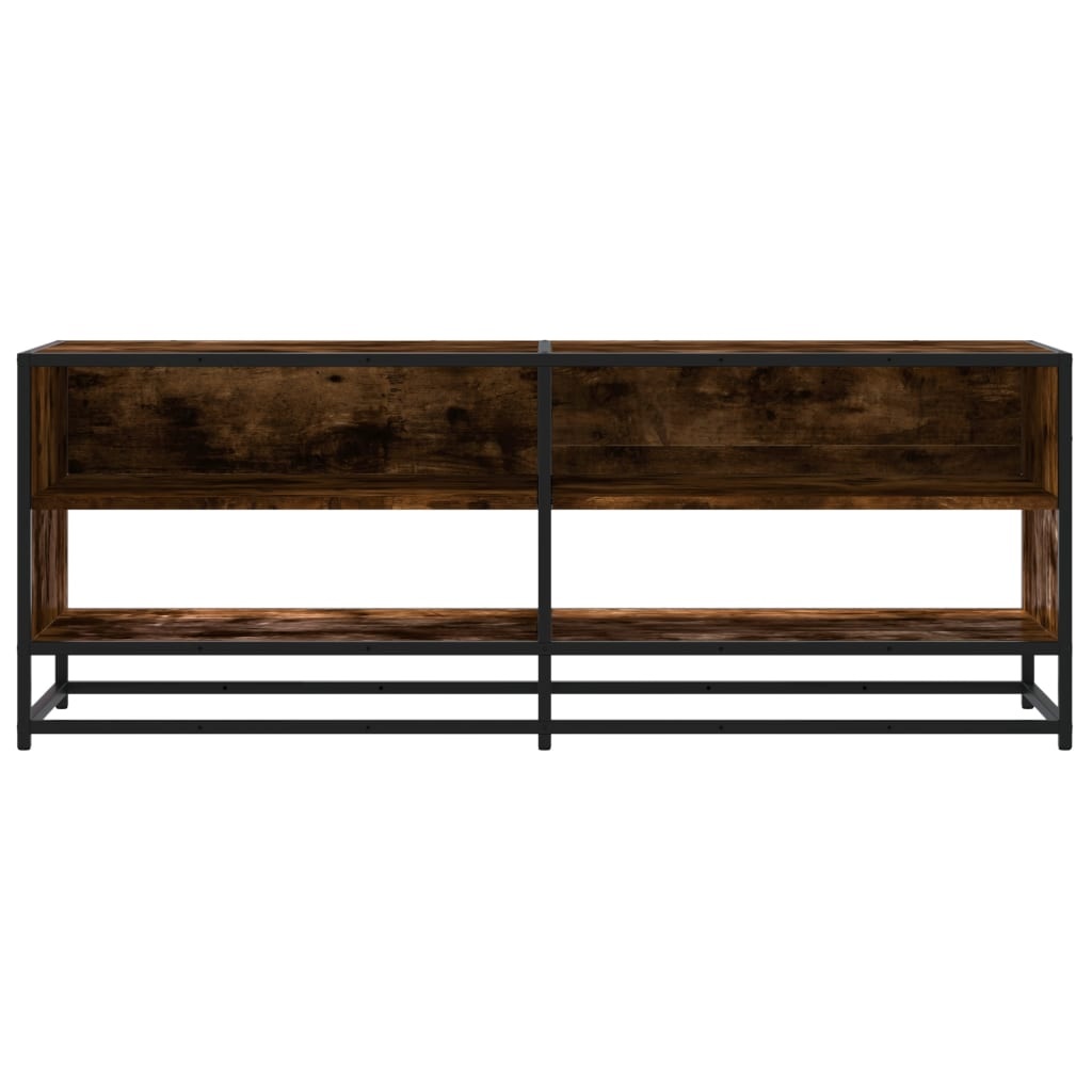 VidaXL Tv-meubel 120,5x40x46 cm bewerkt hout metaal gerookt eikenkleur