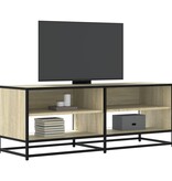 VidaXL Tv-meubel 120,5x40x46cm bewerkt hout metaal sonoma eikenkleurig