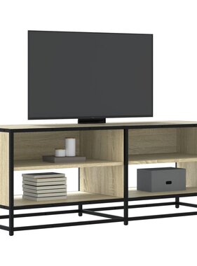 VidaXL Tv-meubel 120,5x40x46cm bewerkt hout metaal sonoma eikenkleurig