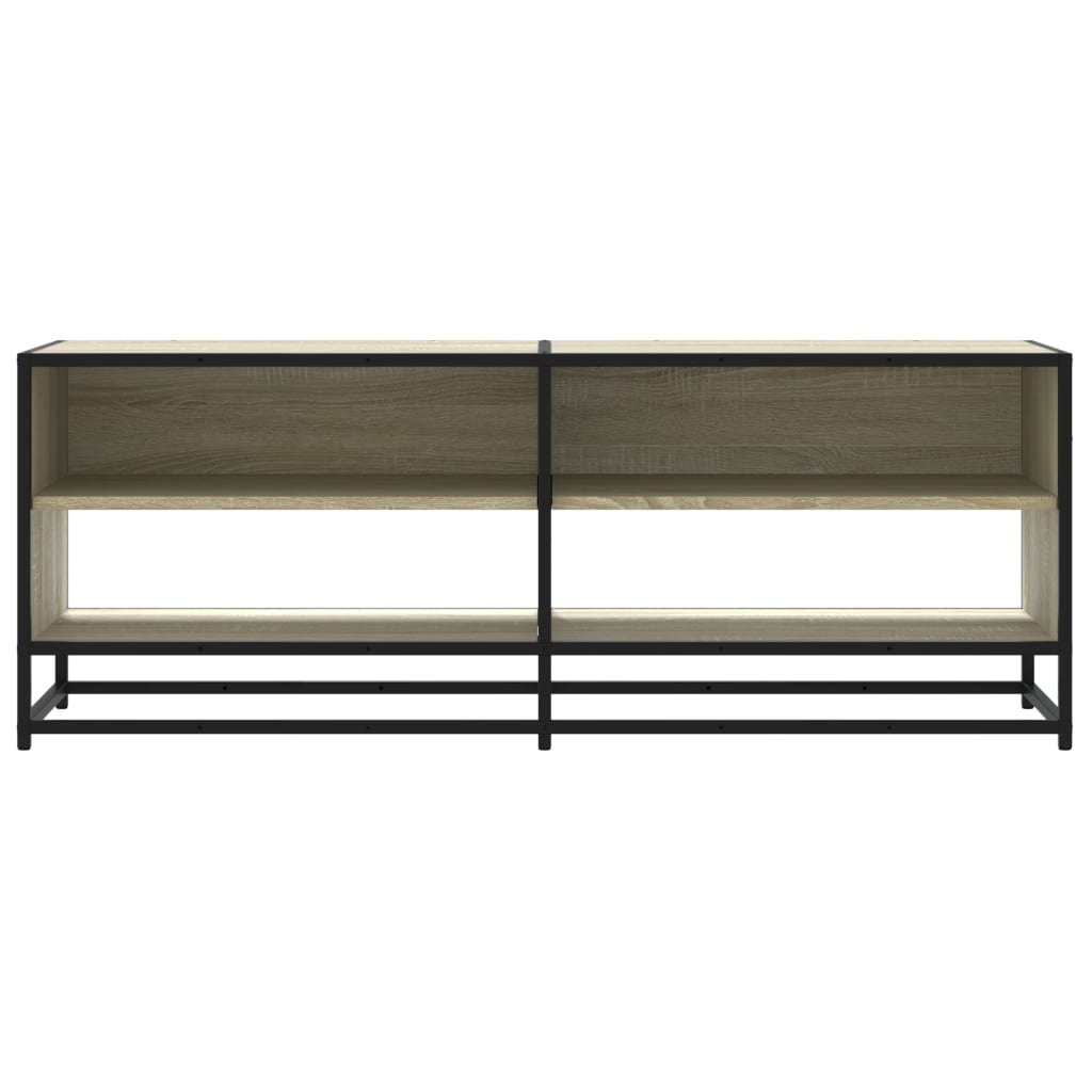 VidaXL Tv-meubel 120,5x40x46cm bewerkt hout metaal sonoma eikenkleurig
