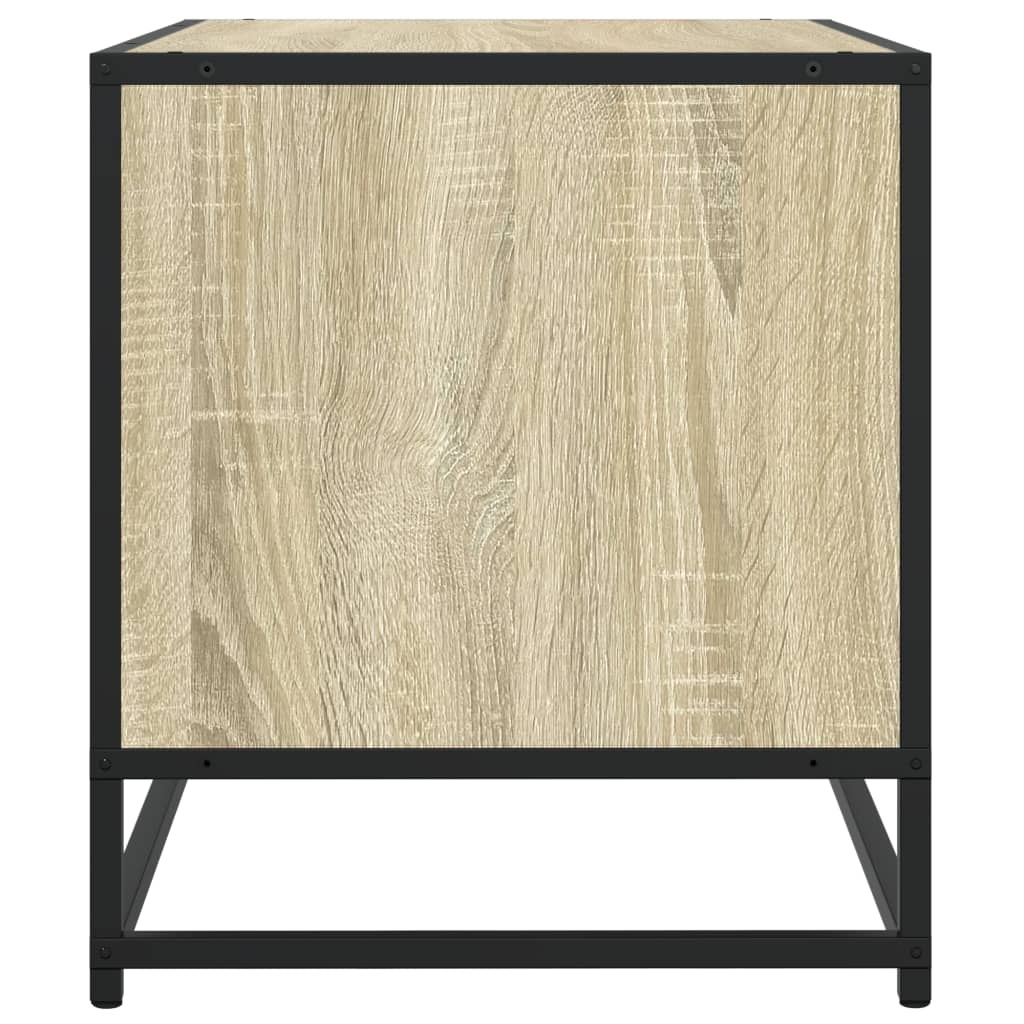 VidaXL Tv-meubel 120,5x40x46cm bewerkt hout metaal sonoma eikenkleurig