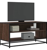 VidaXL Tv-meubel 91x40x46 cm bewerkt hout metaal bruin eikenkleur