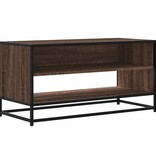 VidaXL Tv-meubel 91x40x46 cm bewerkt hout metaal bruin eikenkleur