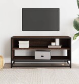 VidaXL Tv-meubel 91x40x46 cm bewerkt hout metaal bruin eikenkleur