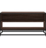 VidaXL Tv-meubel 91x40x46 cm bewerkt hout metaal bruin eikenkleur