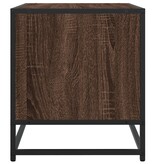 VidaXL Tv-meubel 91x40x46 cm bewerkt hout metaal bruin eikenkleur
