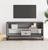 VidaXL Tv-meubel 91x40x46 cm bewerkt hout metaal grijs sonoma eiken