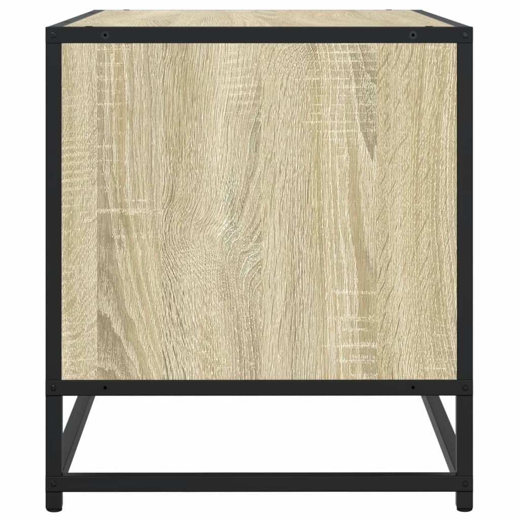 VidaXL Tv-meubel 91x40x46 cm bewerkt hout metaal sonoma eikenkleurig
