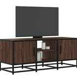 VidaXL Tv-meubel 100x35x41 cm bewerkt hout metaal bruin eikenkleur