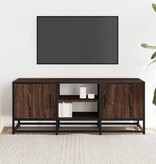 VidaXL Tv-meubel 100x35x41 cm bewerkt hout metaal bruin eikenkleur