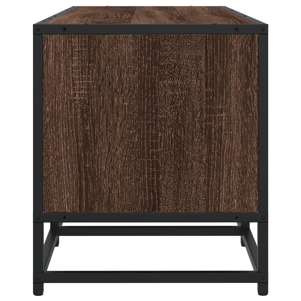 VidaXL Tv-meubel 100x35x41 cm bewerkt hout metaal bruin eikenkleur