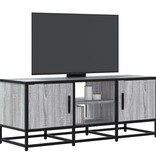 VidaXL Tv-meubel 100x35x41 cm bewerkt hout metaal grijs sonoma eiken
