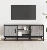 VidaXL Tv-meubel 100x35x41 cm bewerkt hout metaal grijs sonoma eiken