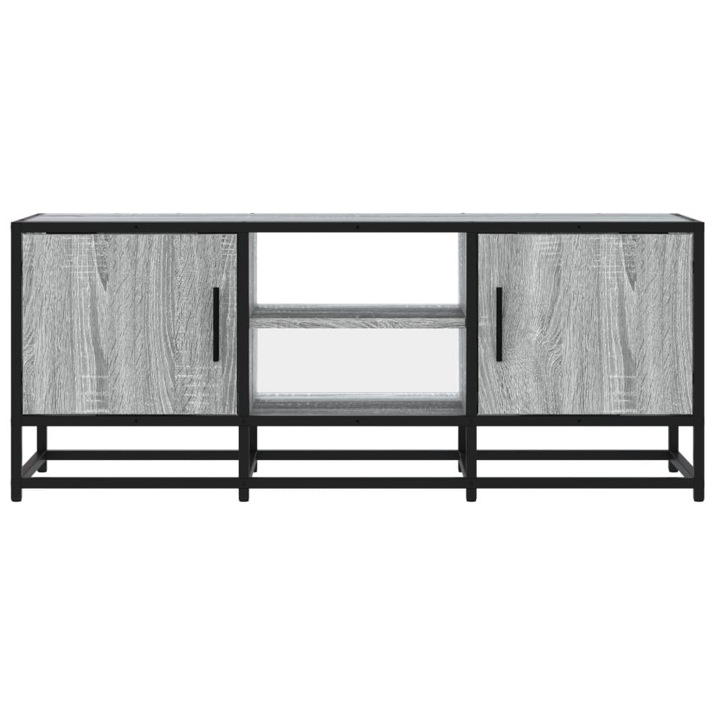 VidaXL Tv-meubel 100x35x41 cm bewerkt hout metaal grijs sonoma eiken
