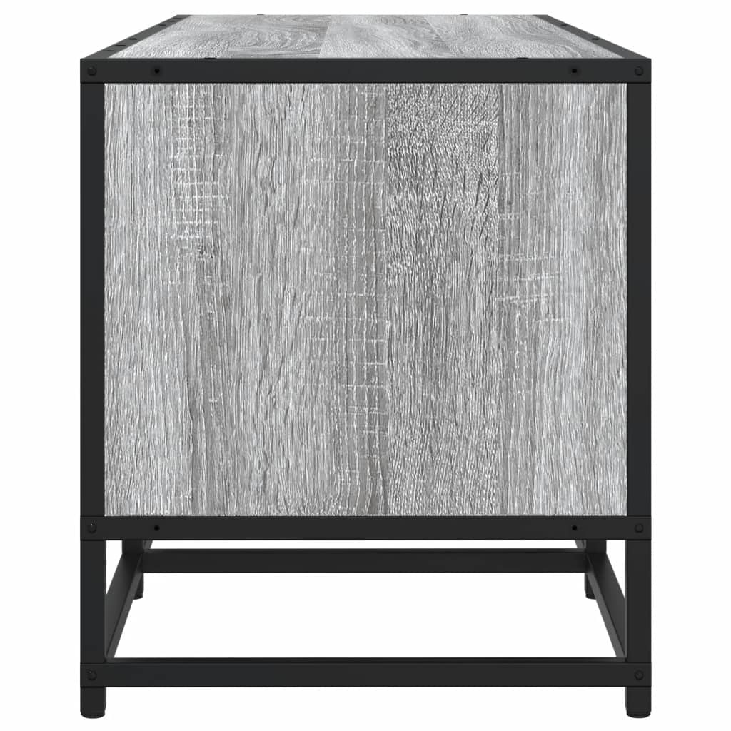 VidaXL Tv-meubel 100x35x41 cm bewerkt hout metaal grijs sonoma eiken