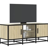 VidaXL Tv-meubel 100x35x41 cm bewerkt hout metaal sonoma eikenkleurig
