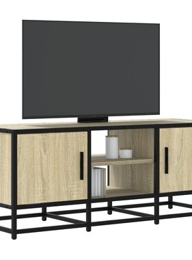 VidaXL Tv-meubel 100x35x41 cm bewerkt hout metaal sonoma eikenkleurig