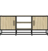 VidaXL Tv-meubel 100x35x41 cm bewerkt hout metaal sonoma eikenkleurig