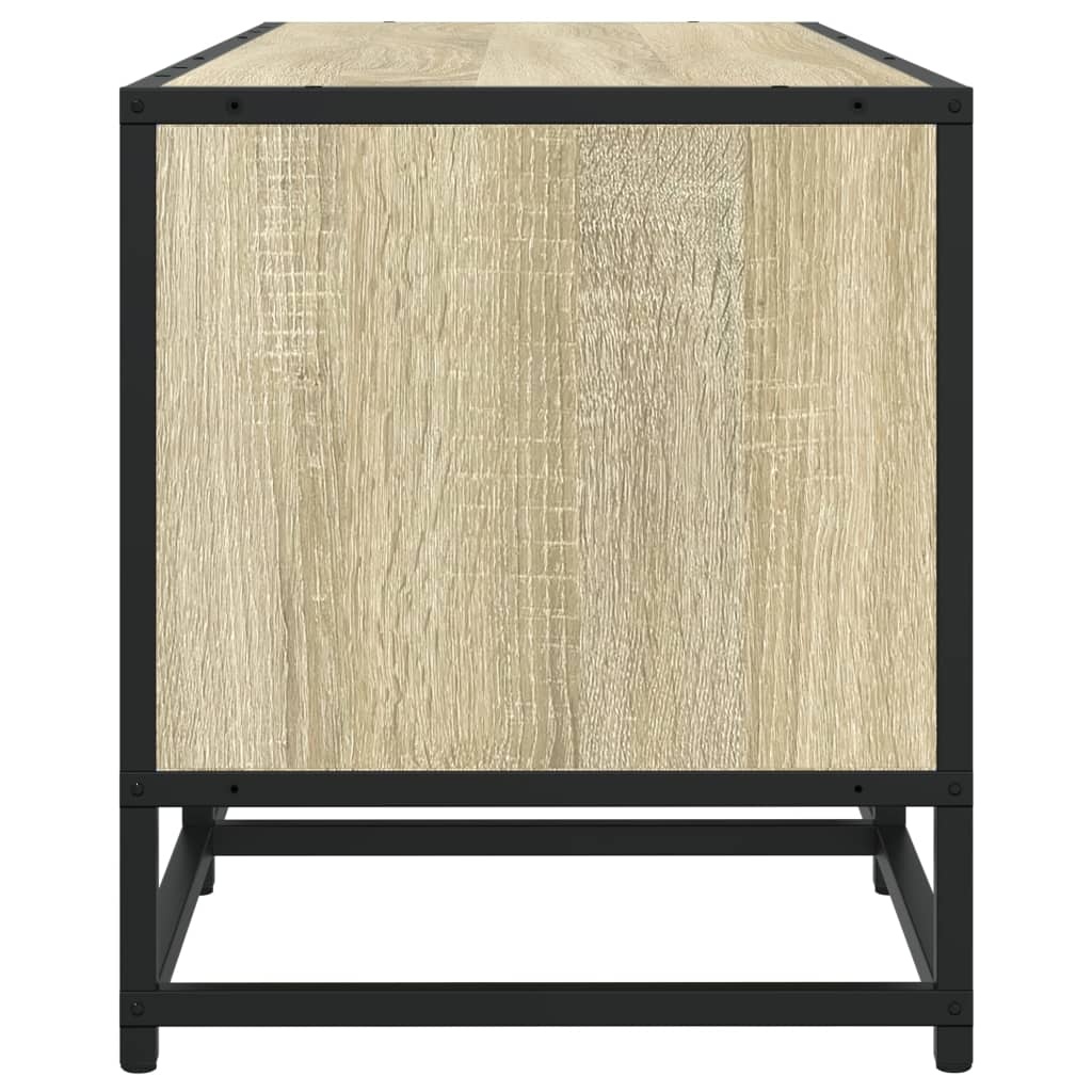 VidaXL Tv-meubel 100x35x41 cm bewerkt hout metaal sonoma eikenkleurig