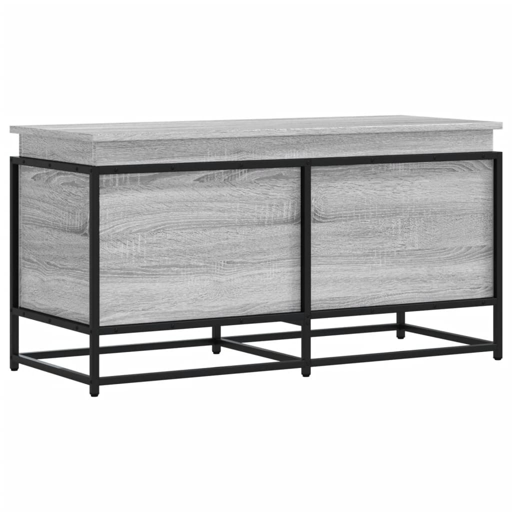 VidaXL Opbergbox met deksel 100x40x51,5 cm bewerkt hout grijs sonoma