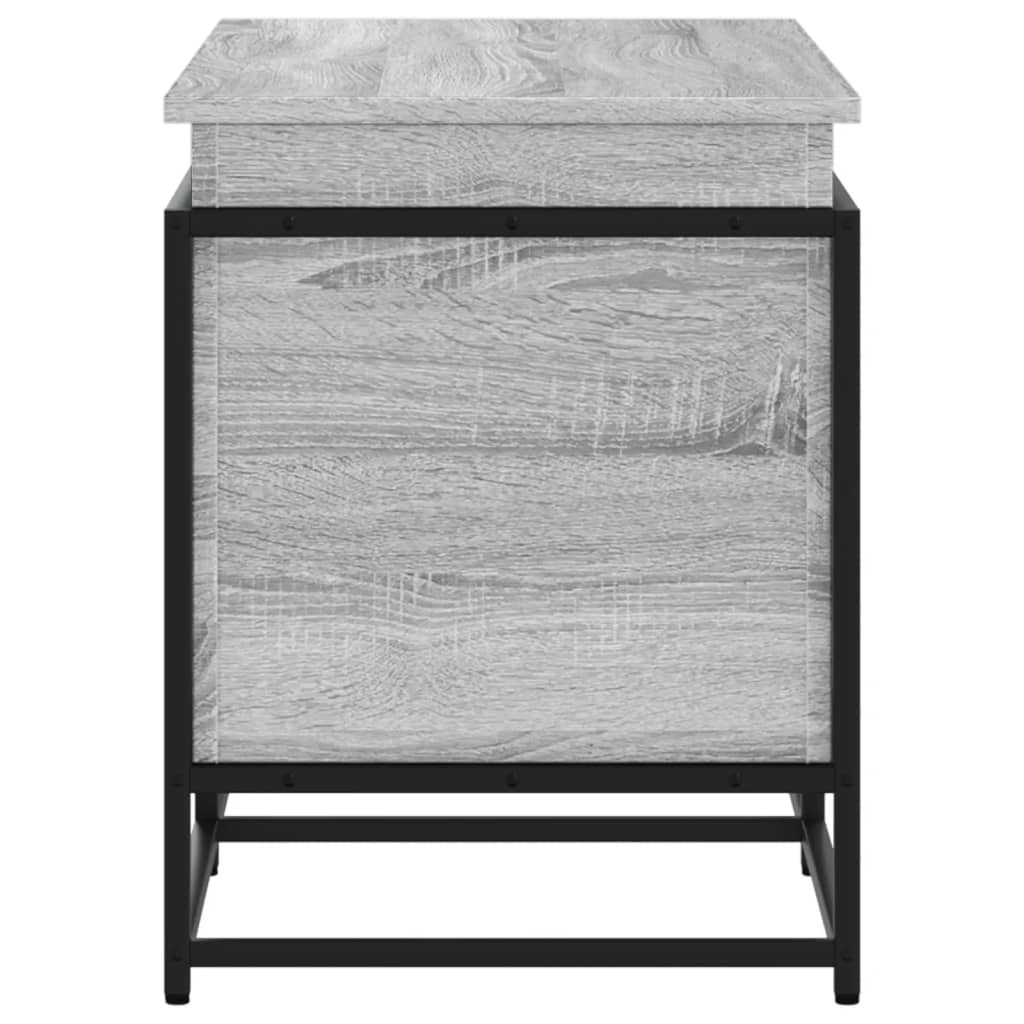 VidaXL Opbergbox met deksel 100x40x51,5 cm bewerkt hout grijs sonoma