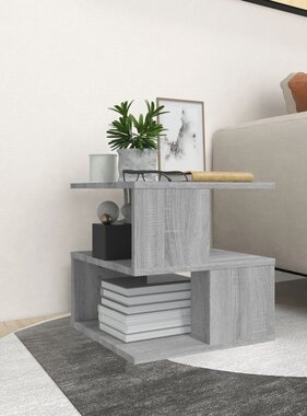 VidaXL Bijzettafel 40x40x40 cm bewerkt hout grijs sonoma eikenkleurig