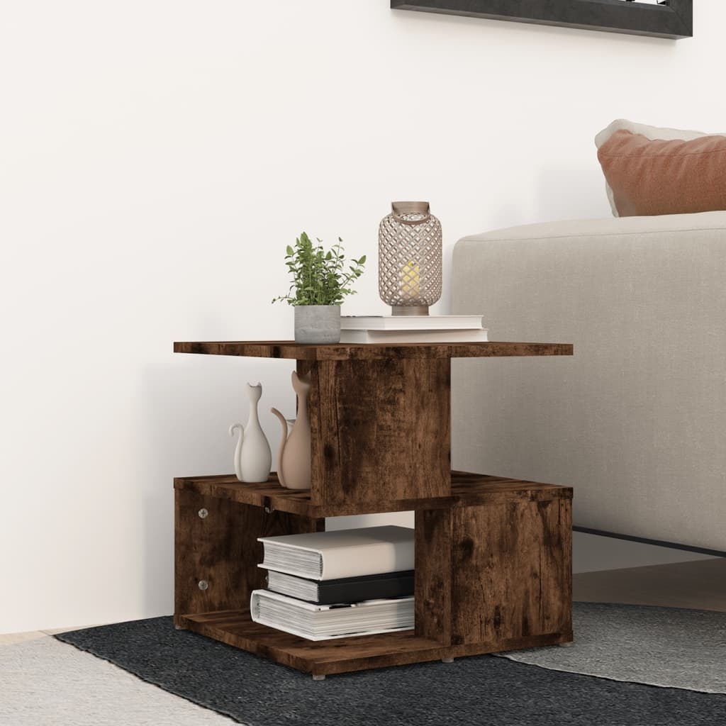 VidaXL Salontafel 40x40x40 cm bewerkt hout gerookt eikenkleurig