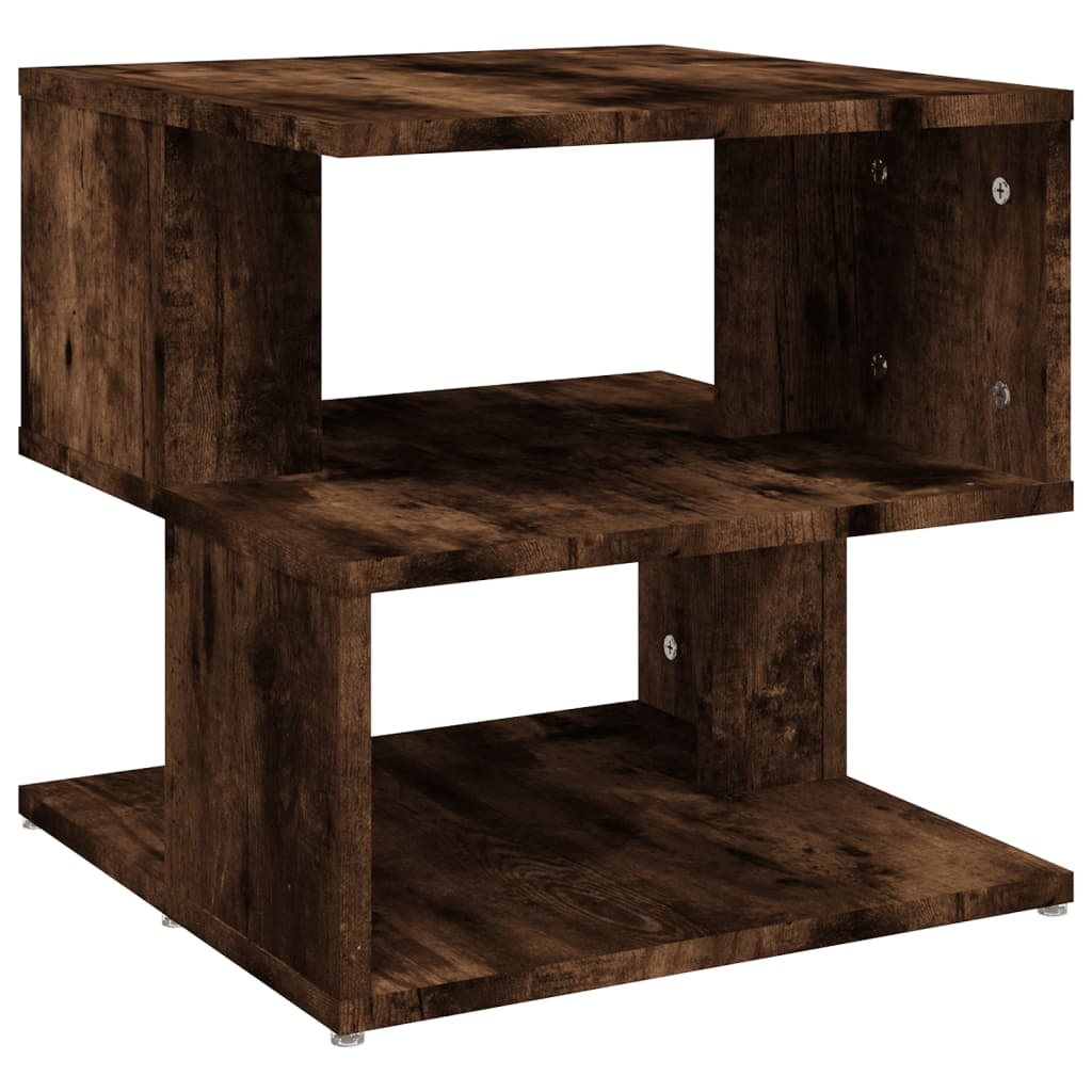 VidaXL Salontafel 40x40x40 cm bewerkt hout gerookt eikenkleurig
