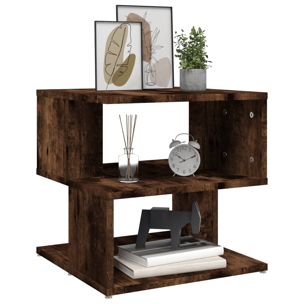 VidaXL Salontafel 40x40x40 cm bewerkt hout gerookt eikenkleurig