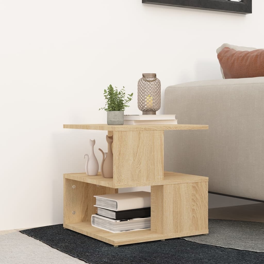VidaXL Bijzettafel 40x40x40 cm spaanplaat sonoma eikenkleurig