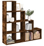 VidaXL Kamerscherm / boekenkast 131,5x29x131,5 cm hout gerookt eiken