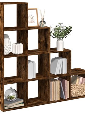 VidaXL Kamerscherm / boekenkast 131,5x29x131,5 cm hout gerookt eiken