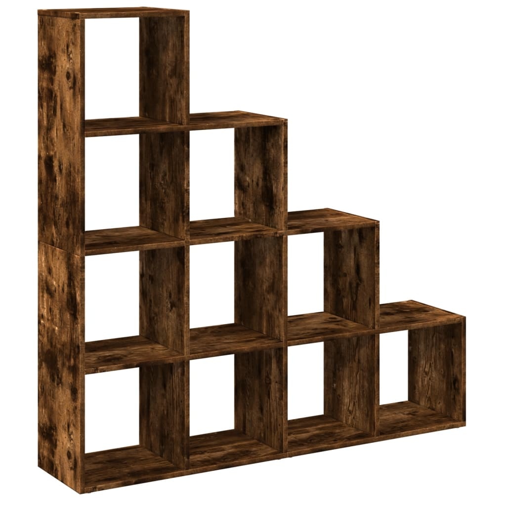 VidaXL Kamerscherm / boekenkast 131,5x29x131,5 cm hout gerookt eiken