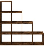 VidaXL Kamerscherm / boekenkast 131,5x29x131,5 cm hout gerookt eiken