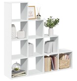 VidaXL Kamerscherm / boekenkast 4-laags 131,5x29x131,5 cm hout wit