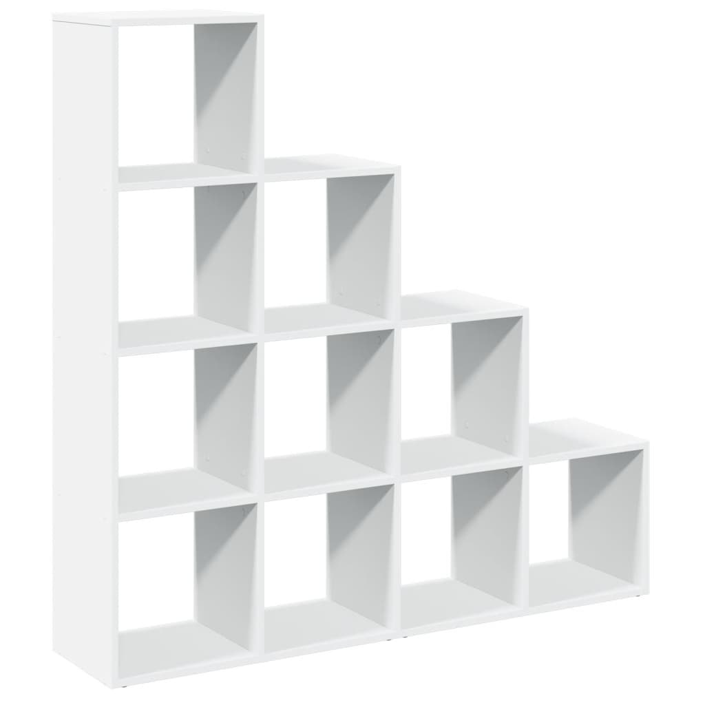 VidaXL Kamerscherm / boekenkast 4-laags 131,5x29x131,5 cm hout wit