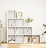 VidaXL Kamerscherm / boekenkast 4-laags 131,5x29x131,5 cm hout wit