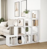 VidaXL Kamerscherm / boekenkast 4-laags 131,5x29x131,5 cm hout wit