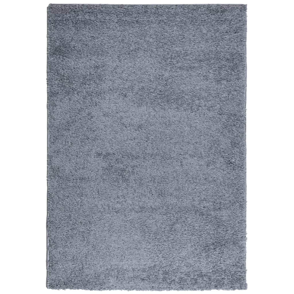 vidaXL Vloerkleed PAMPLONA shaggy hoogpolig modern 160x230 cm blauw