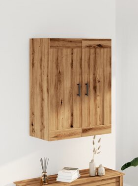 VidaXL Wandkast 69,5x34x90 cm bewerkt hout artisanaal eikenkleurig