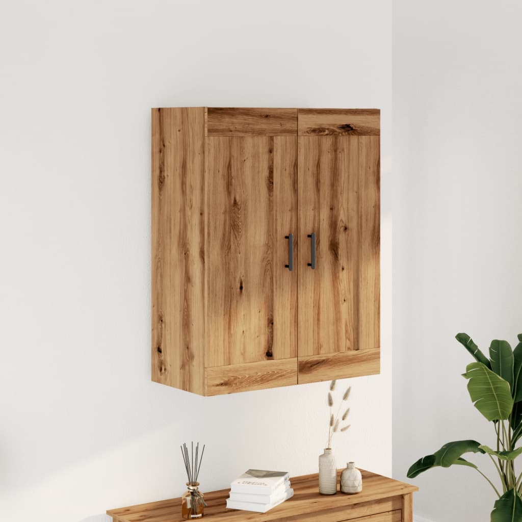 VidaXL Wandkast 69,5x34x90 cm bewerkt hout artisanaal eikenkleurig