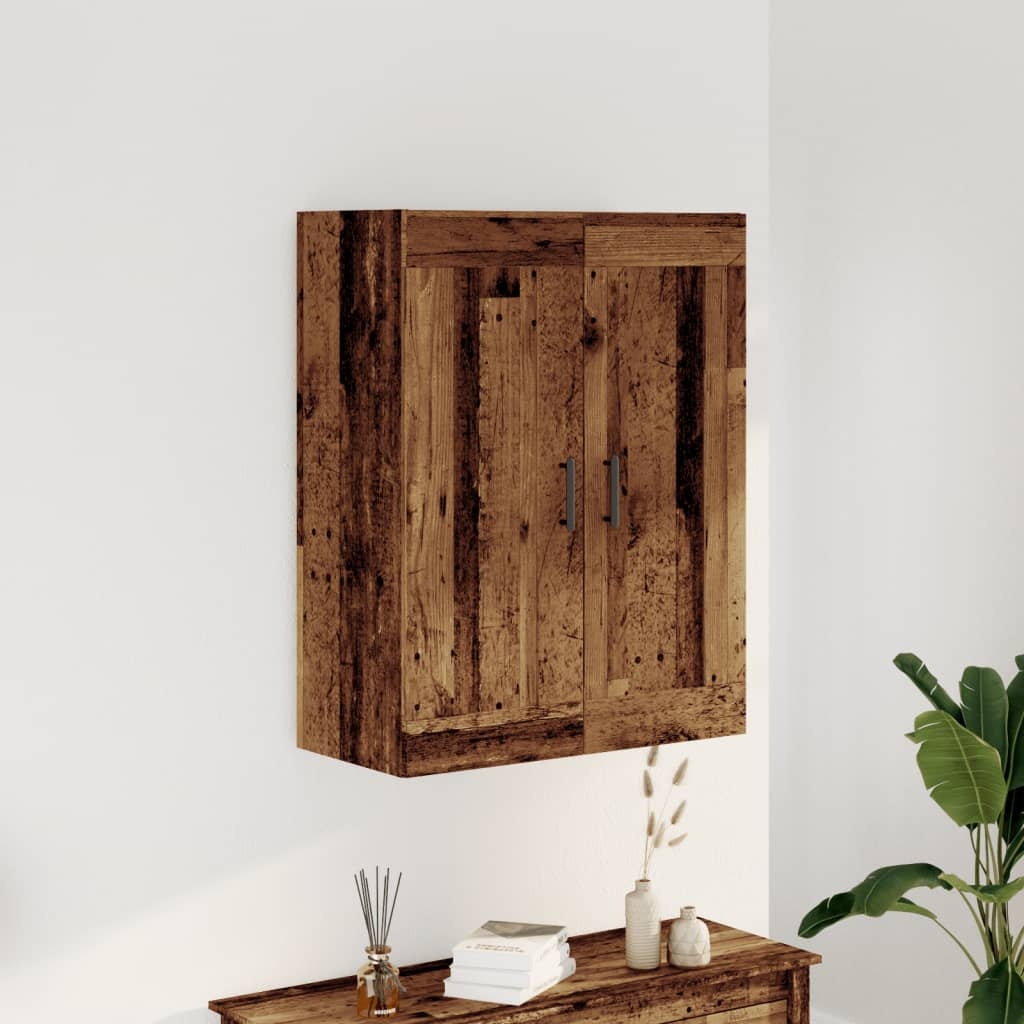 VidaXL Wandkast 69,5x34x90 cm bewerkt hout oud houtkleurig